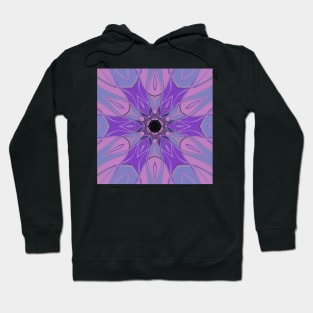 Cartoon Mandala Flower Purple Pink and Blue Hoodie